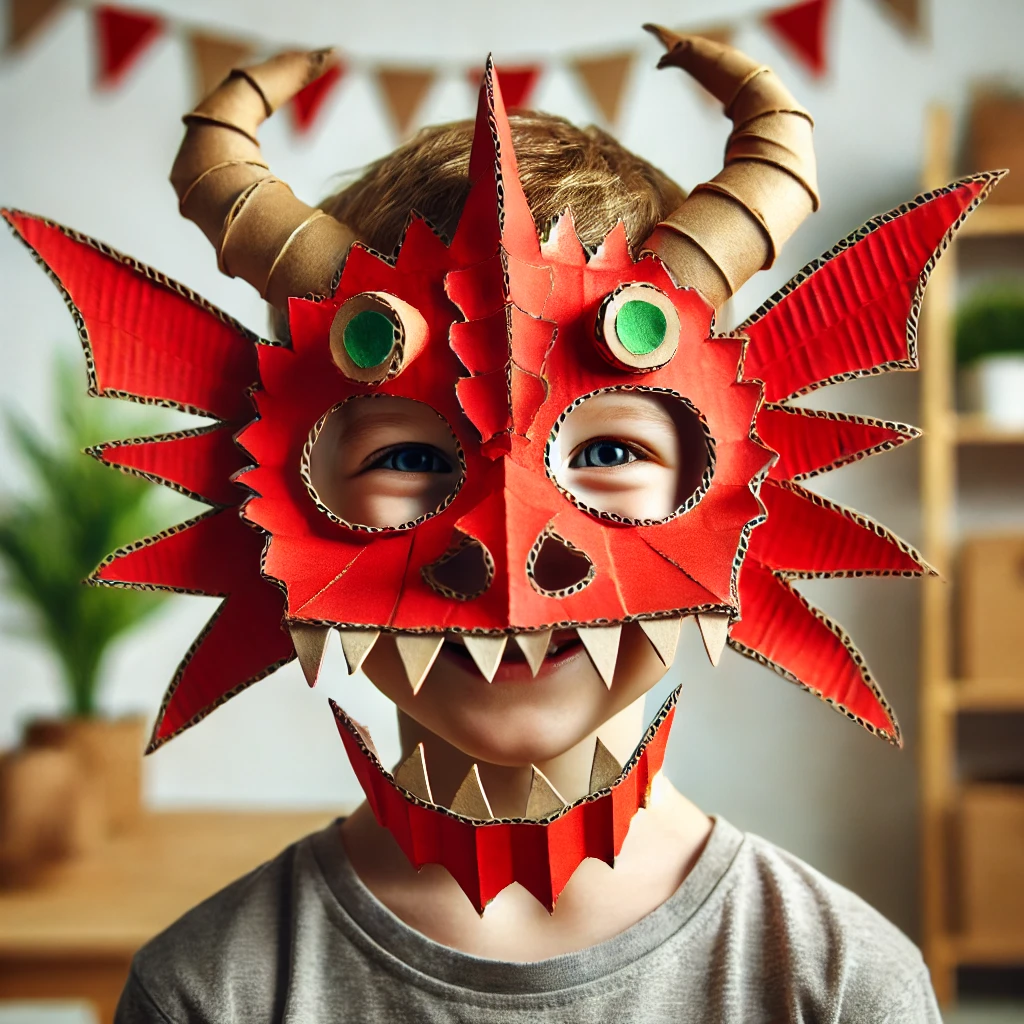 masque dragon enfant DIY 